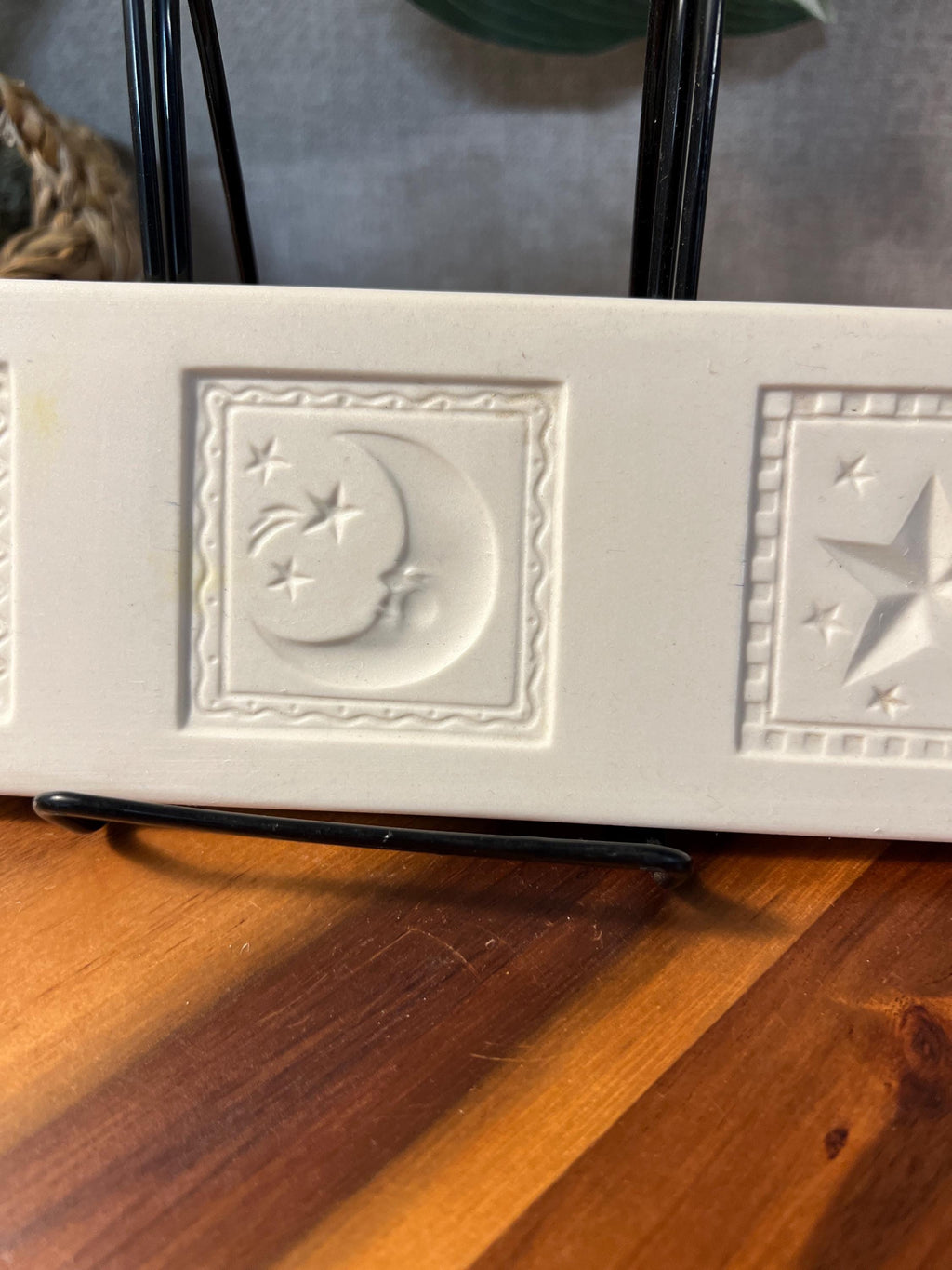 Vintage Brown Bag Paper Art Mold Sun, Moon and Stars