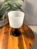 MCM Vintage PartyLite Couture Candle Holder Contrast Black White Glass 8" #55