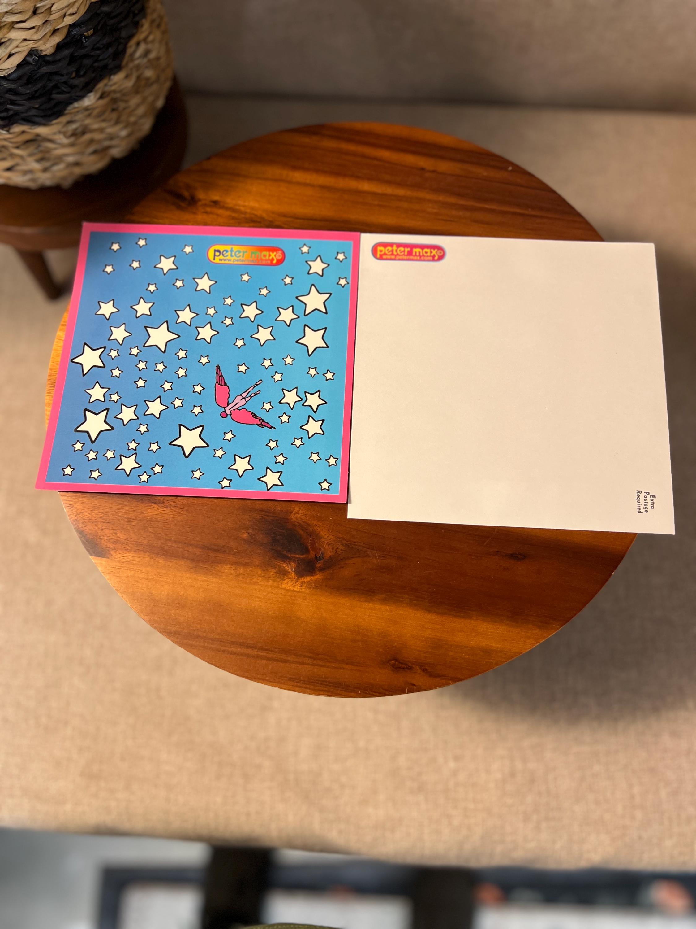 PETER MAX Greeting CARD  w/mailing envelope