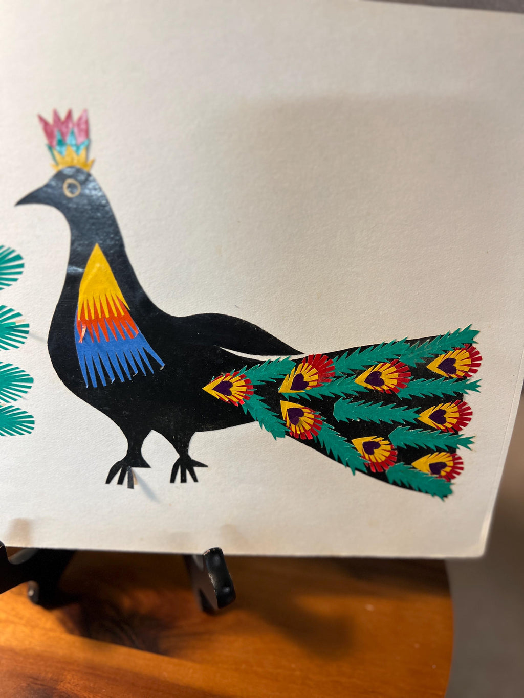 Colorful Polish Folk Art Sztuka Wycinanka Lowicka Paper Cut Out Bird