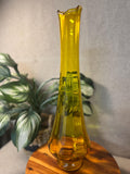 Kanawha Glass Mid Century Modern Amber Swung Vase Glows