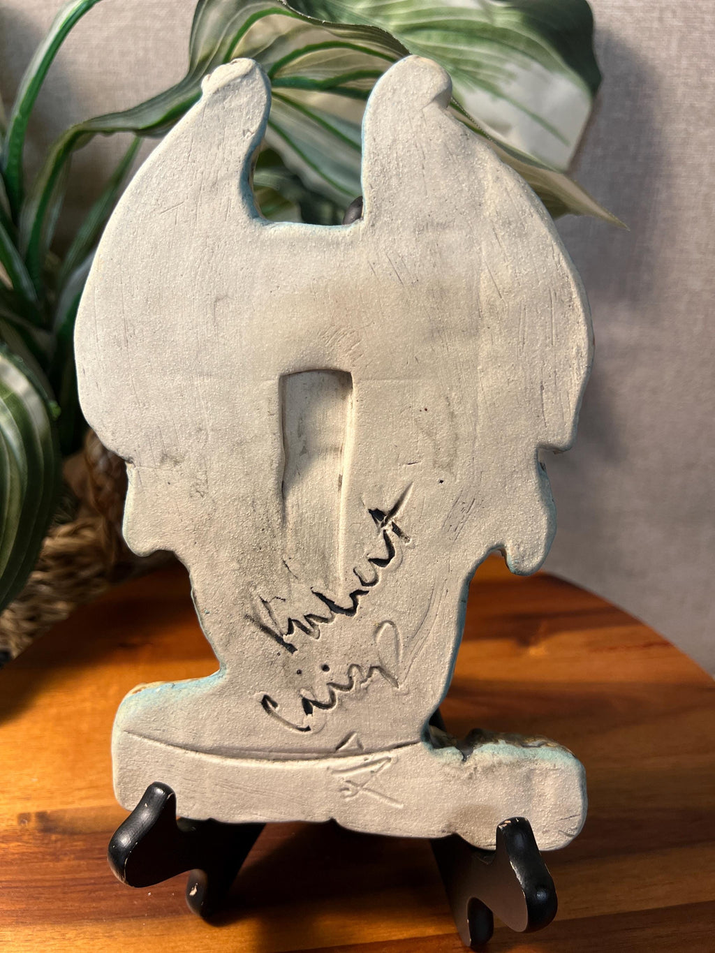 Vintage Pottery Tile Ceramic Gargoyle artist signed