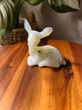 Fenton Iridescent Opalescent Fawn Deer Doe Art Glass