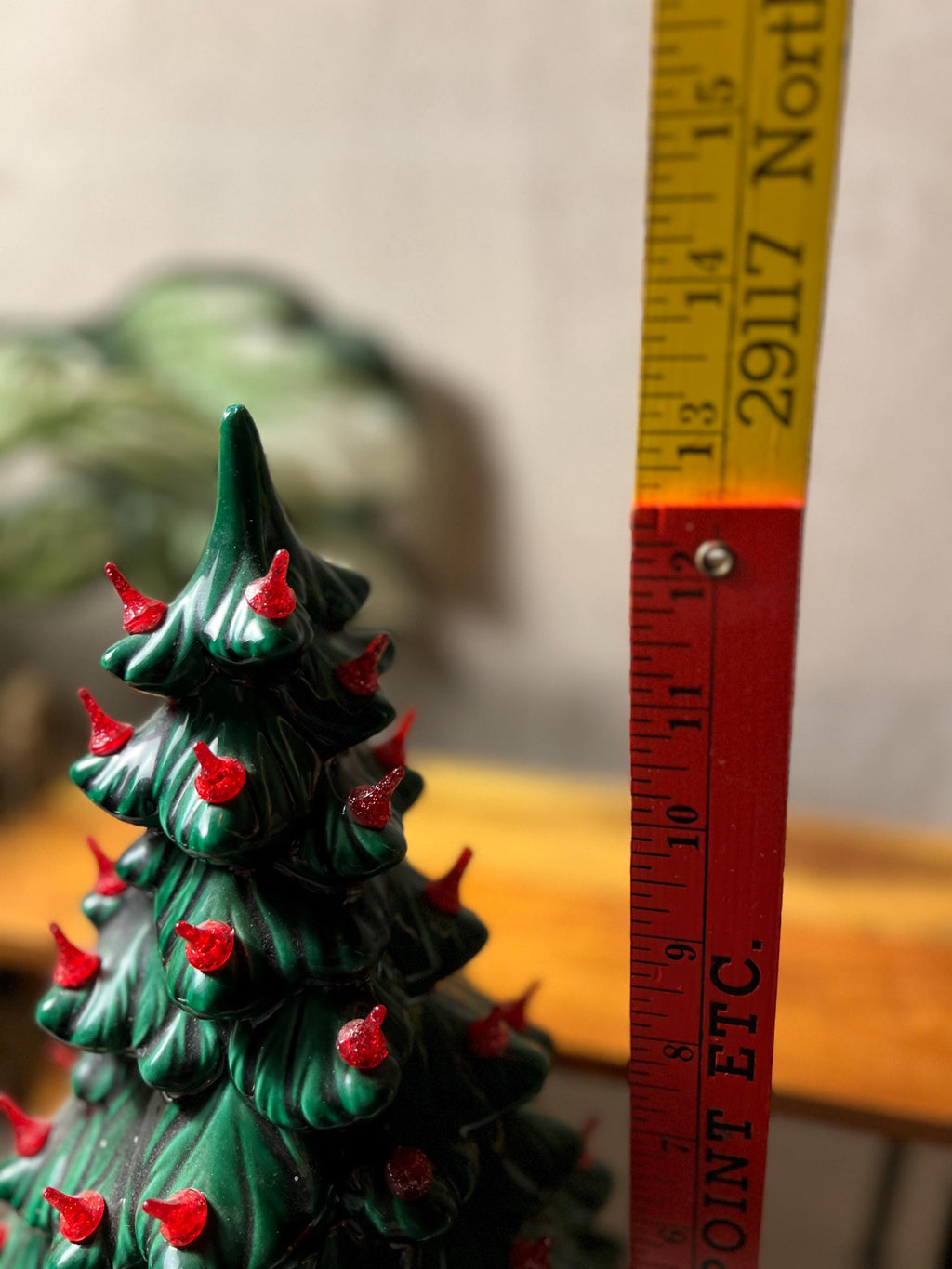 VTG Holland Mold 13.5 Christmas Tree 1974 Ceramic base included chip in base on bottom see photos