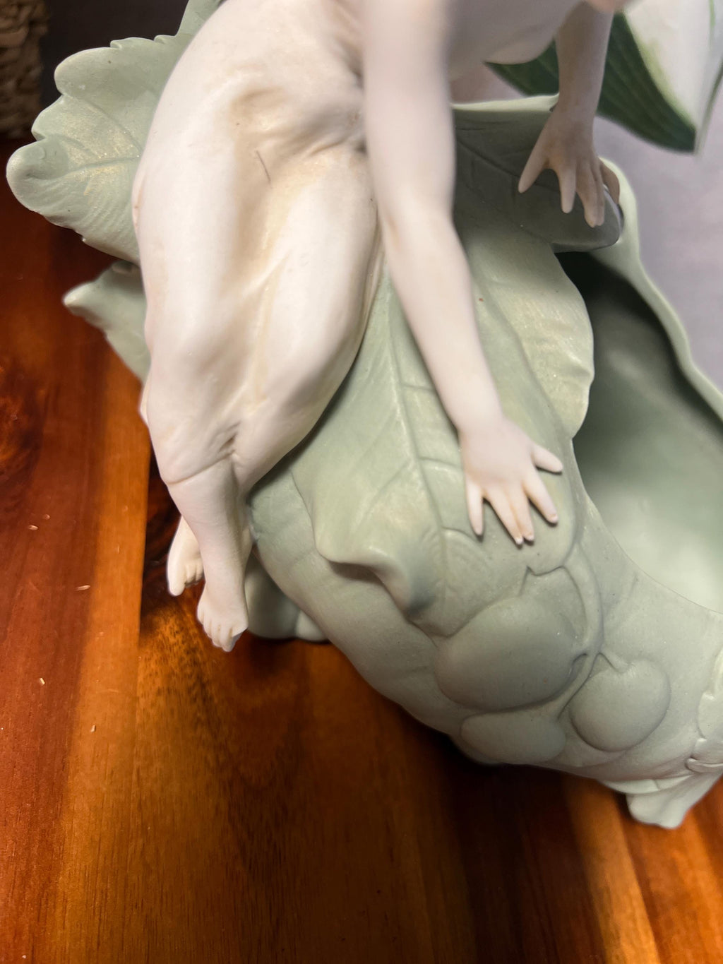 Antique Large Royal Dux Porcelain Figurine Girl Nymph Art
