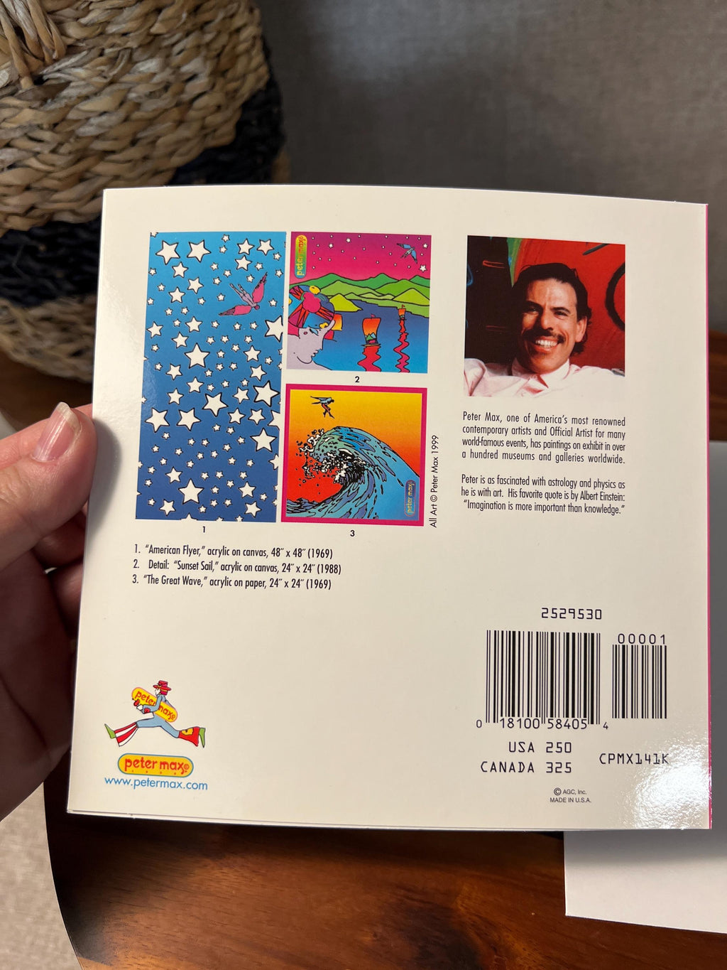 PETER MAX Greeting CARD  w/mailing envelope