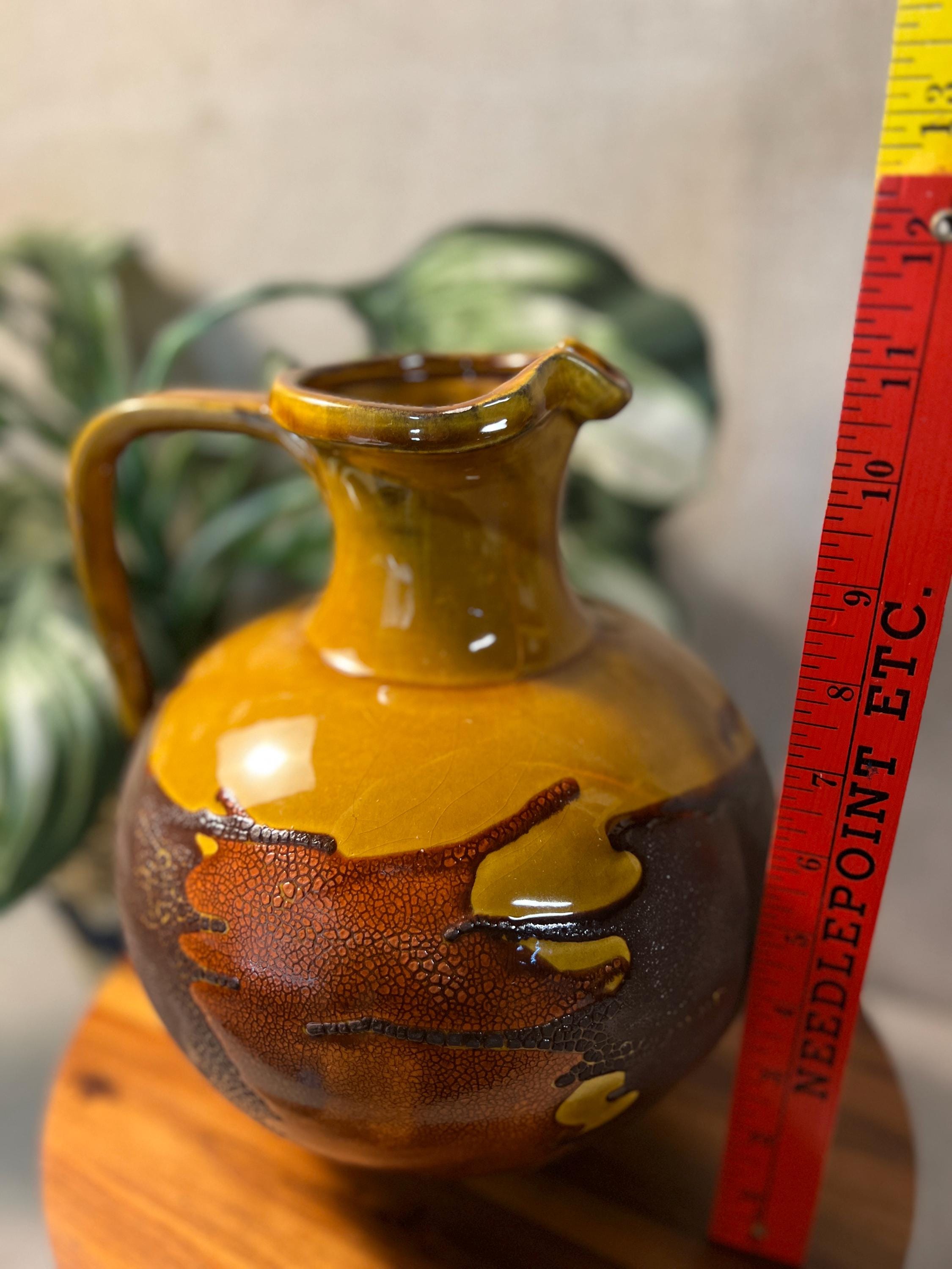 Mid Century Royal Haeger Pottery Earth Wrap Large Jug Pitcher