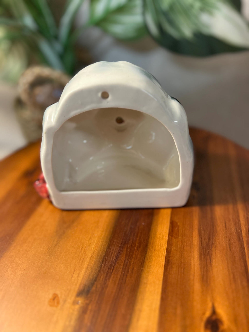 Vintage Chalkware Puppy Dog String Holder 4 1/2" Tall