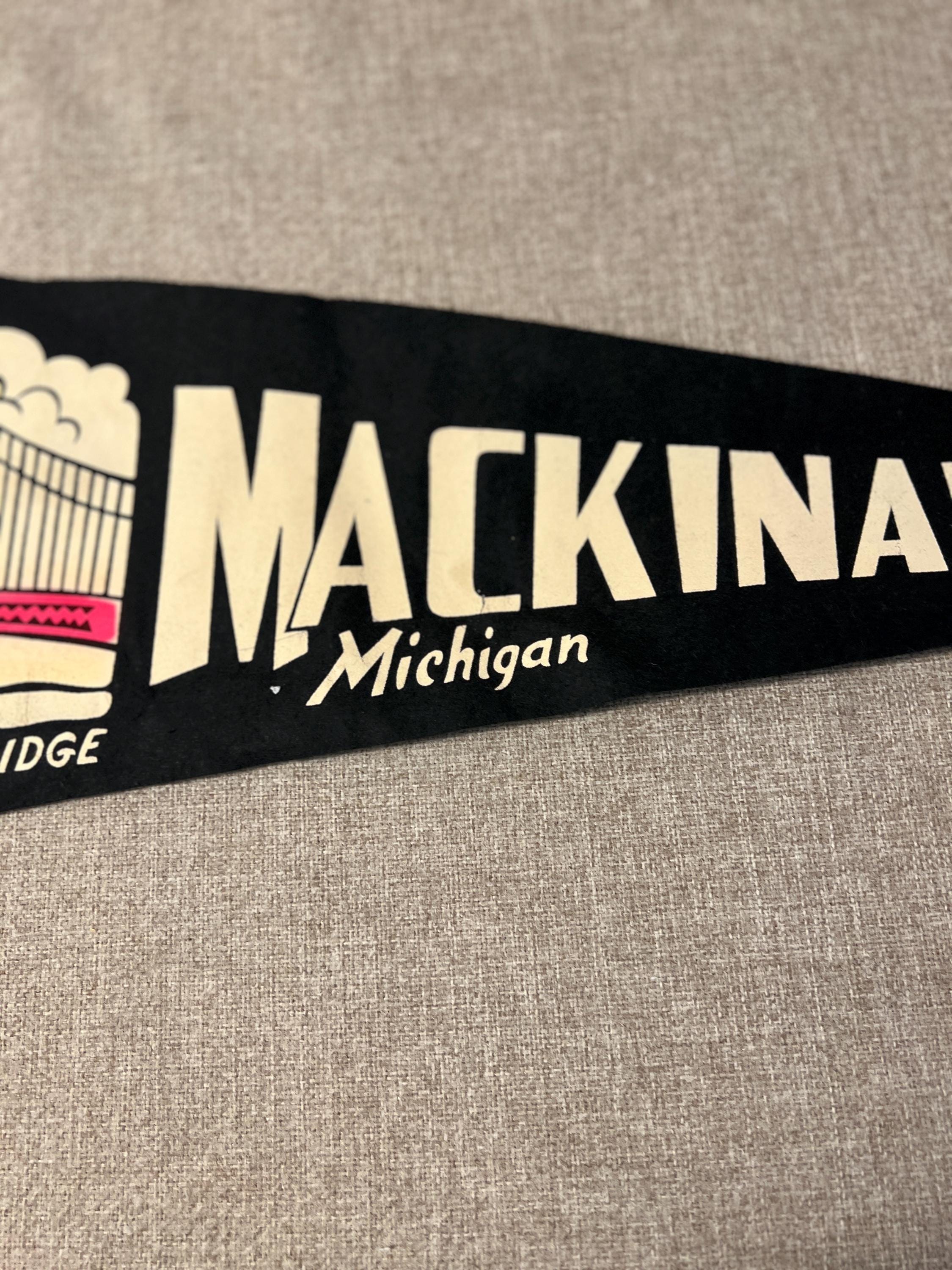Vintage Macinaw City Pennant 27x7.5