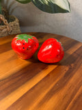 Vintage Strawberry Salt & Pepper Shaker Set  Berry
