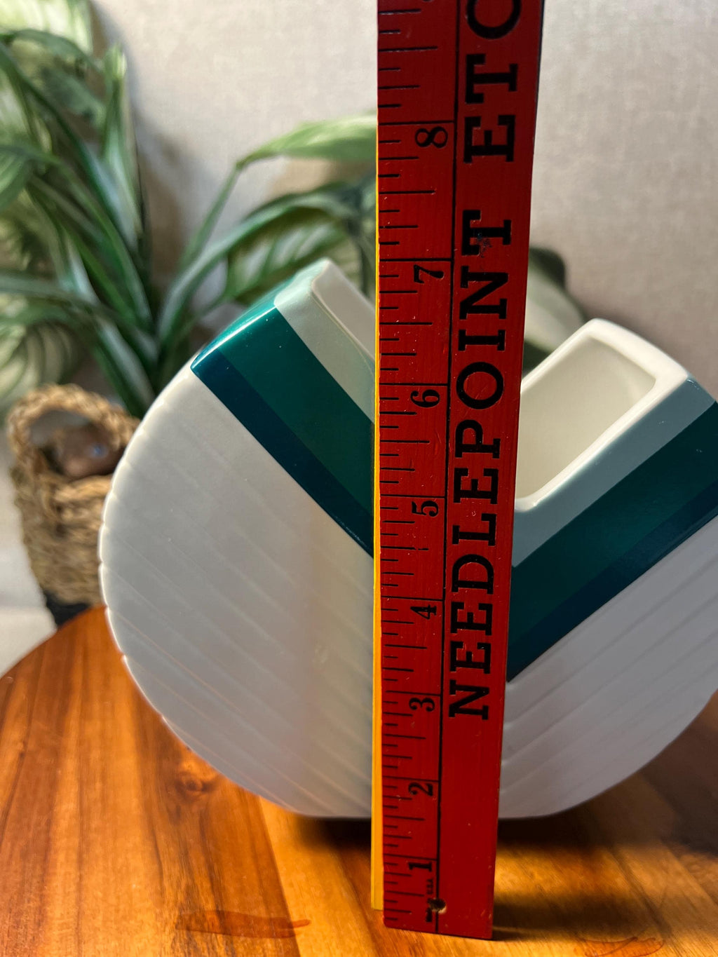 Jonathan Adler Now House Chroma Cut Circle Vase Green Teal Modern