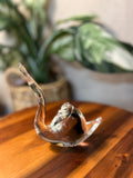 Vintage Silvestri Figurine Snail Glass with black in shell
