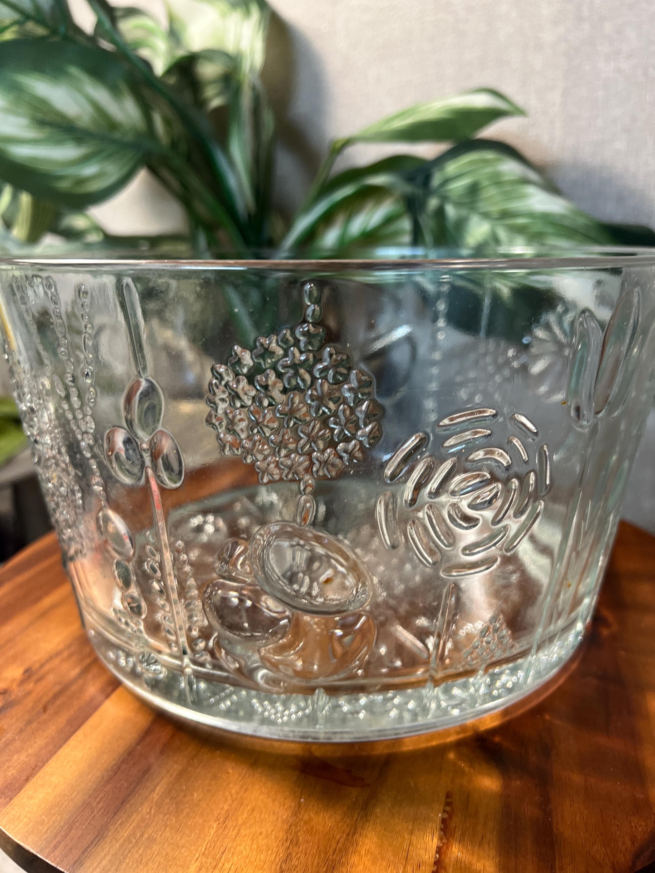 Nuutajarvi IIttala Oiva Toikka BIG FLORA Round Glass Bowl MCM Finland