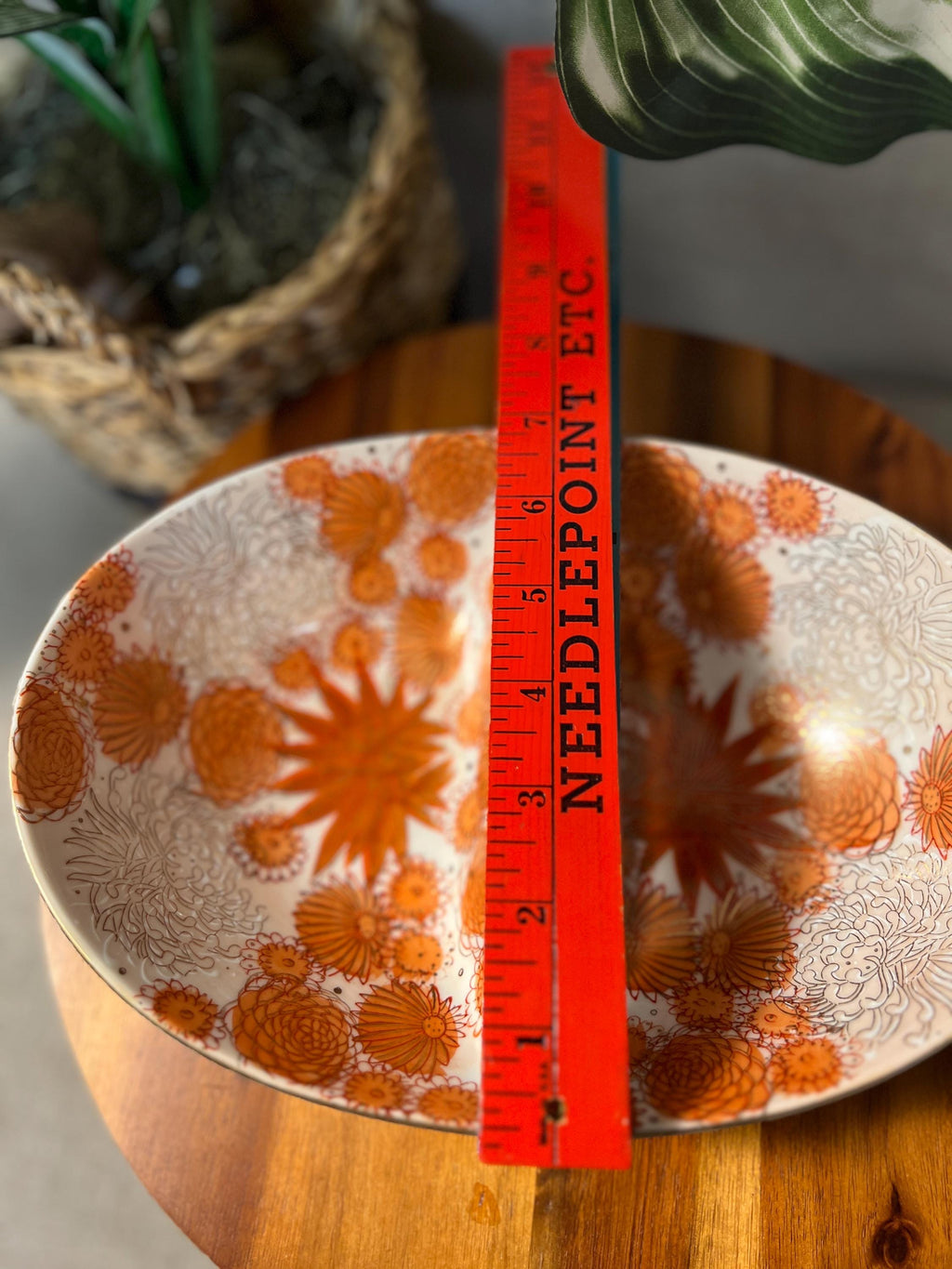 Vintage Ceramic Floral Divided Bowl Made In Japan 7x10