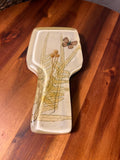 Vintage Lucite Butterfly Floral Spoon Rest