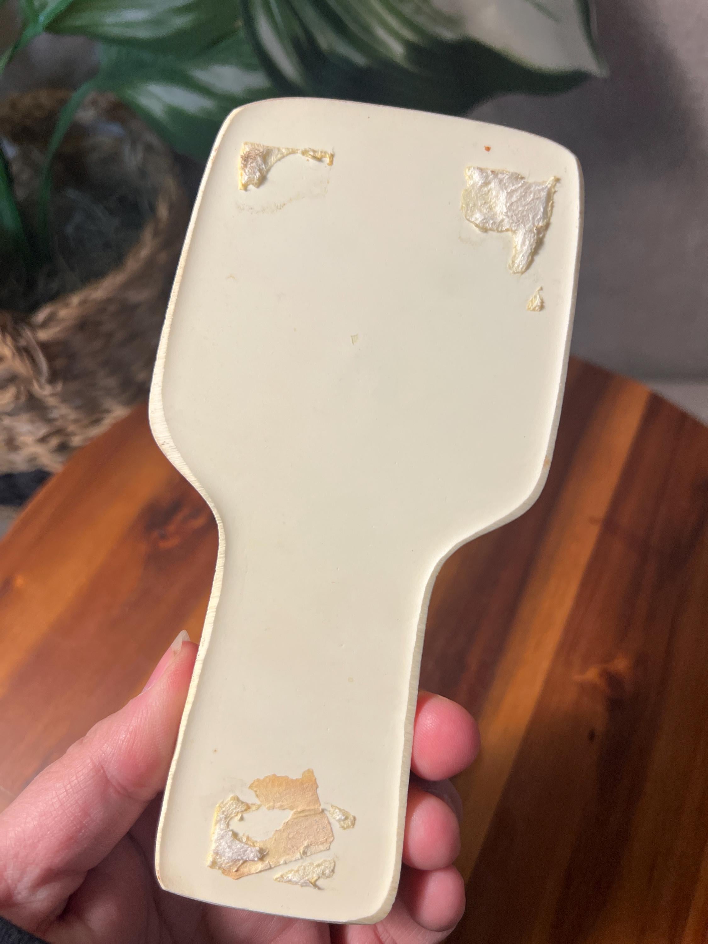 Vintage Lucite Butterfly Floral Spoon Rest