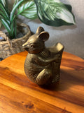 Brass Koala Bears Sitting On Tree Branch Vintage Figurine Mother With Joey