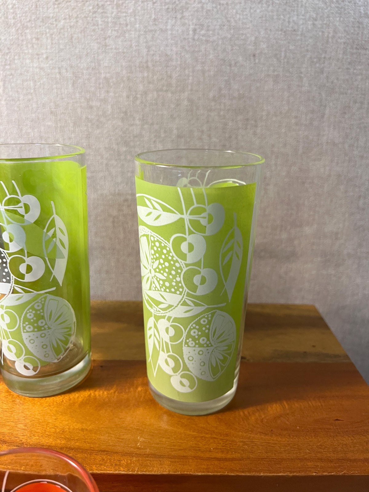 5 Bartlett Collins Citrus Tumblers — Lemon Lime Orange MCM Barware Glasses