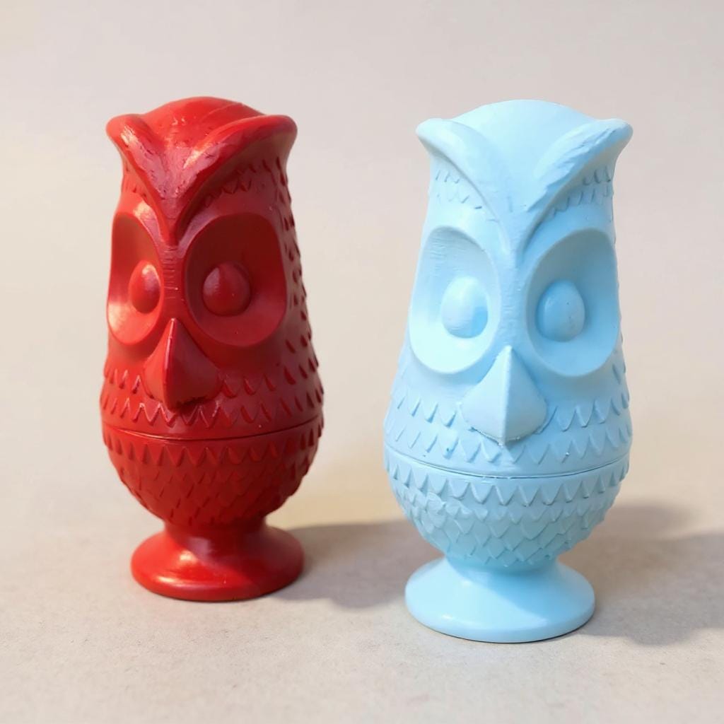Small viking owl inspired stash box, pill box