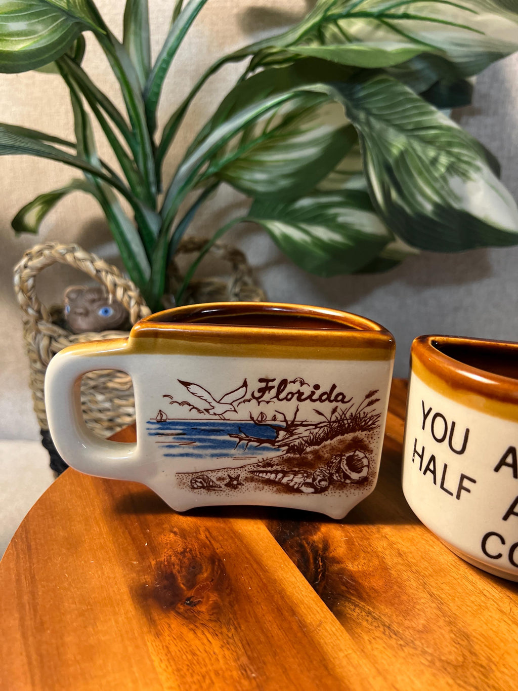 Vintage 1960s You Asked For Half A Cup of Coffee ~ Florida Souvenir