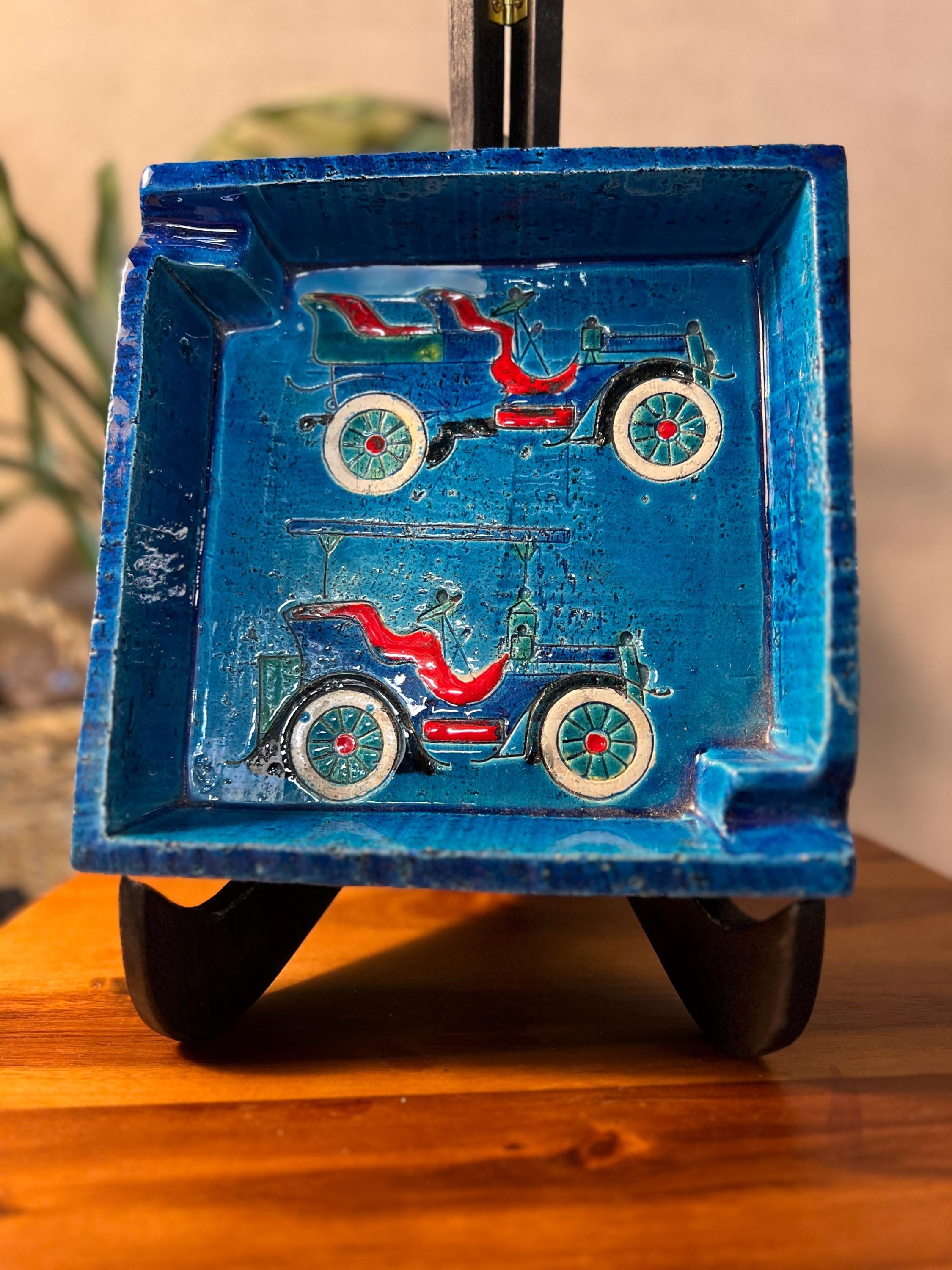 Vintage Mid Century Aldo Londi Bitossi Antique Car Ashtray