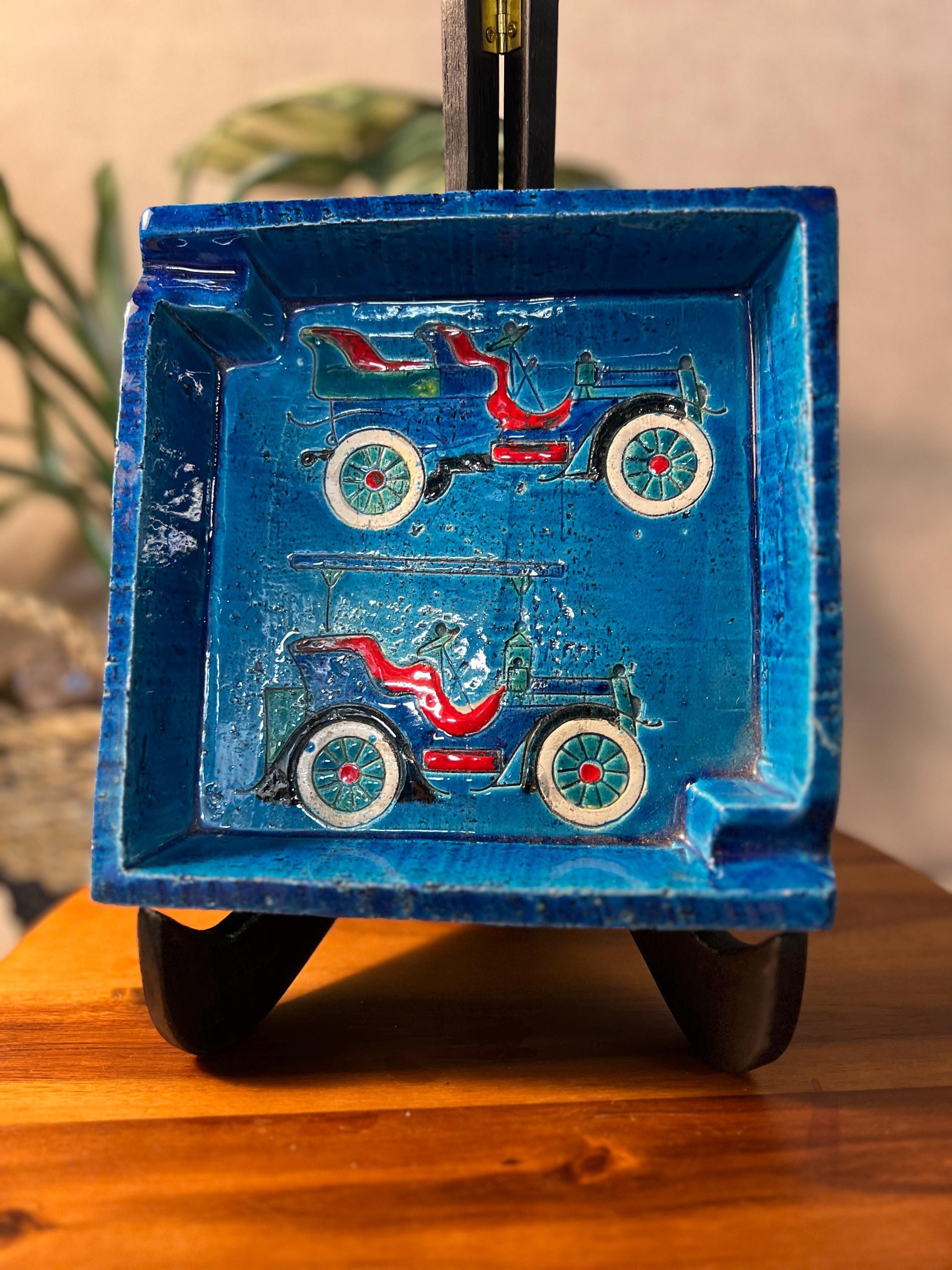 Vintage Mid Century Aldo Londi Bitossi Antique Car Ashtray