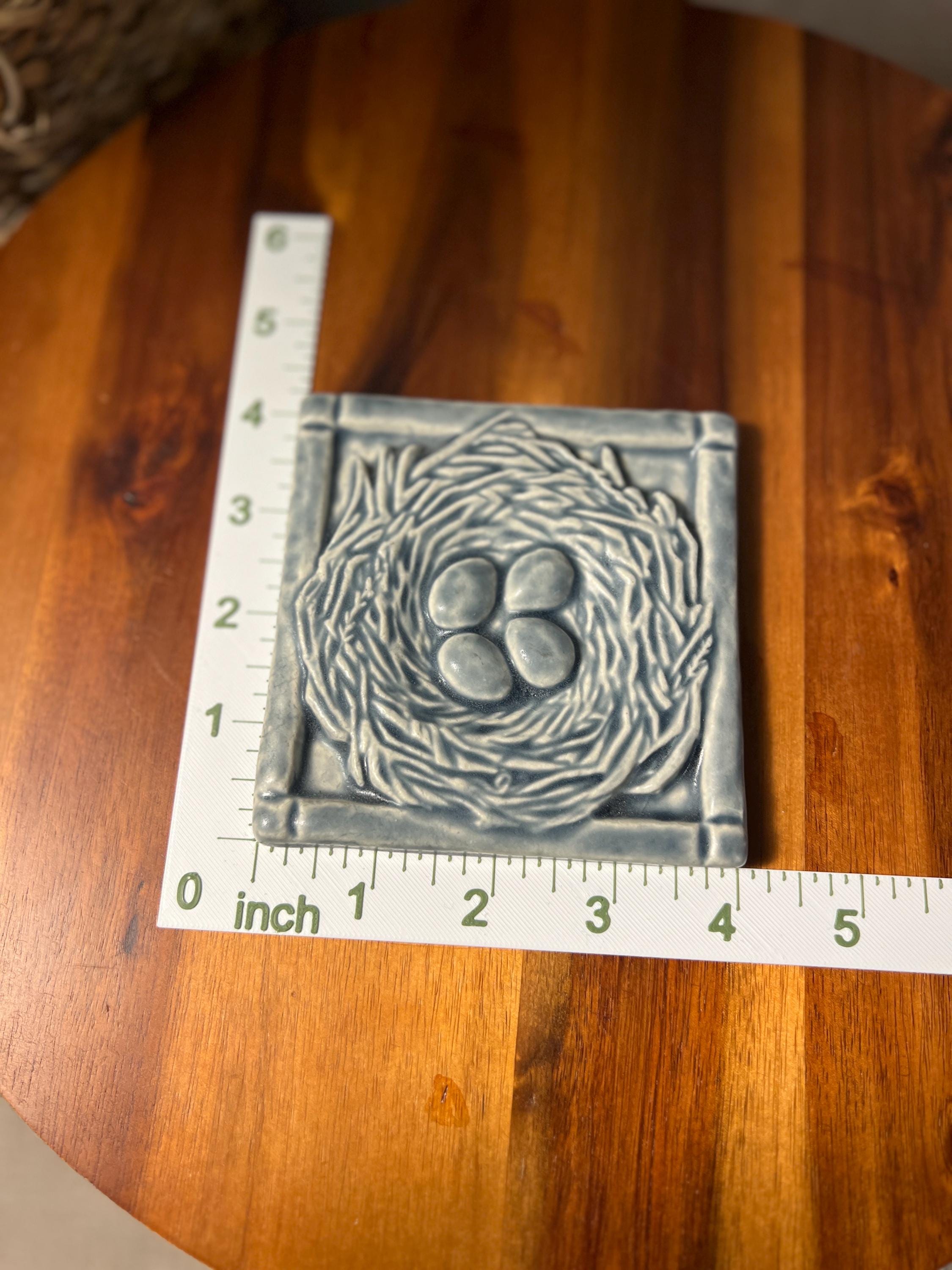 Birdnest Tile made by Whistling Frog tile co bird nest