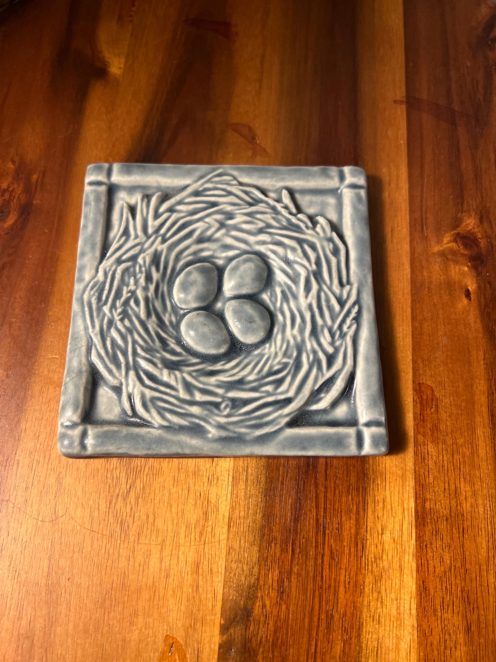 Birdnest Tile made by Whistling Frog tile co bird nest