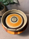 Vintage Schuerich West Germany Bullseye Ceramic Ashtray Catchall MCM Pottery