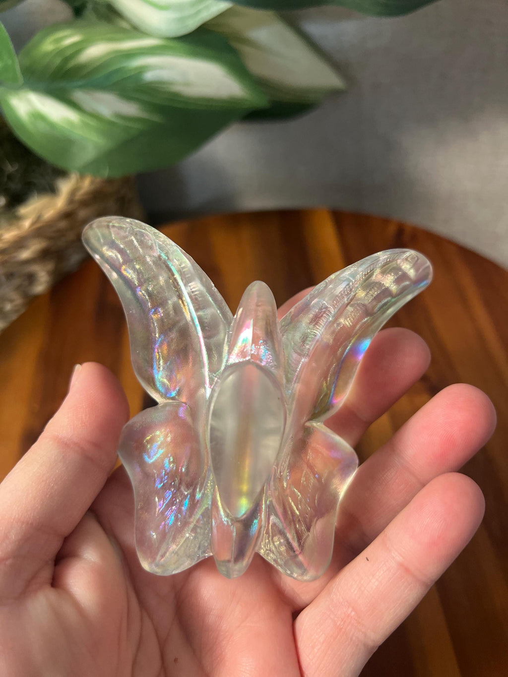 Vintage Fenton Art Glass Iridescent Butterfly Figurine Paperweight