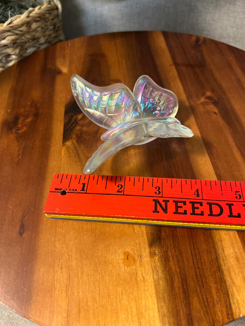Vintage Fenton Art Glass Iridescent Butterfly Figurine Paperweight