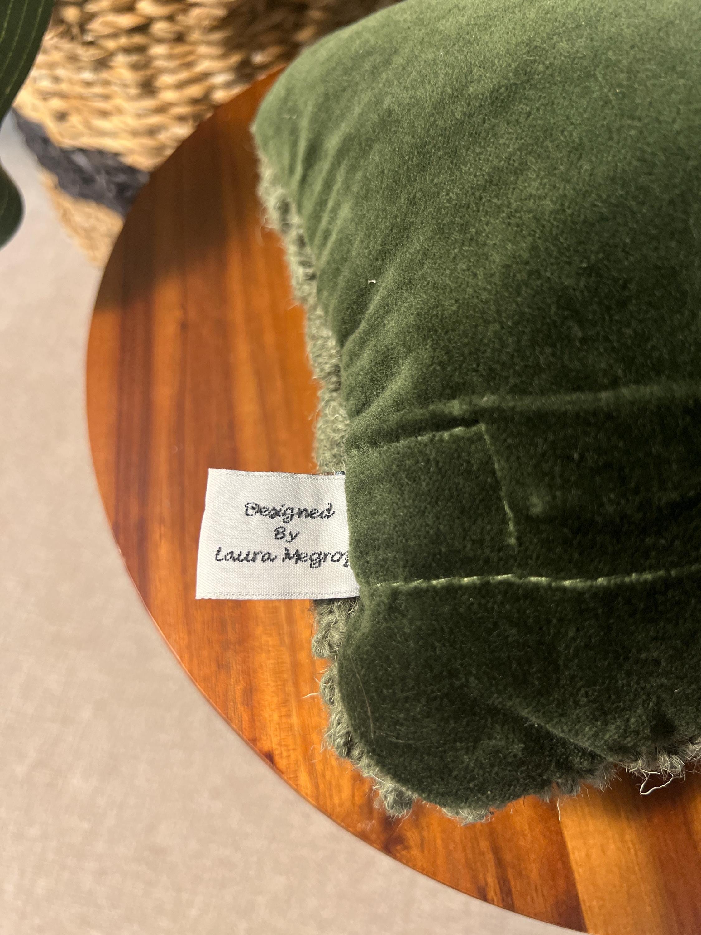 Laura Megroz Chandler 4 Corners Wool Hand Hooked SUNFLOWER Pillow 12 X 8"