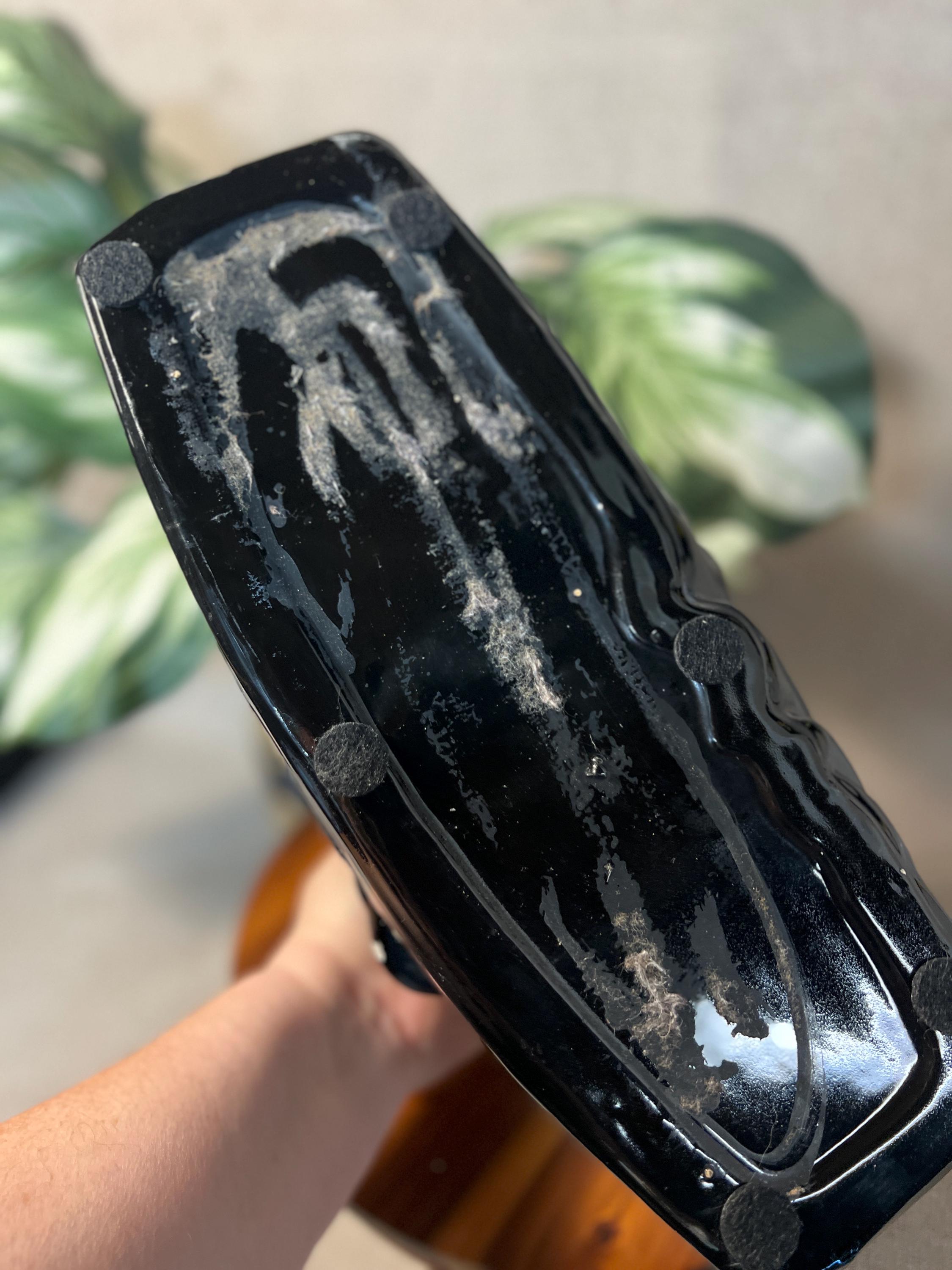 1950s Black Panther TV Lamp Planter — MCM Ceramic, Fitted & Ready to Light
