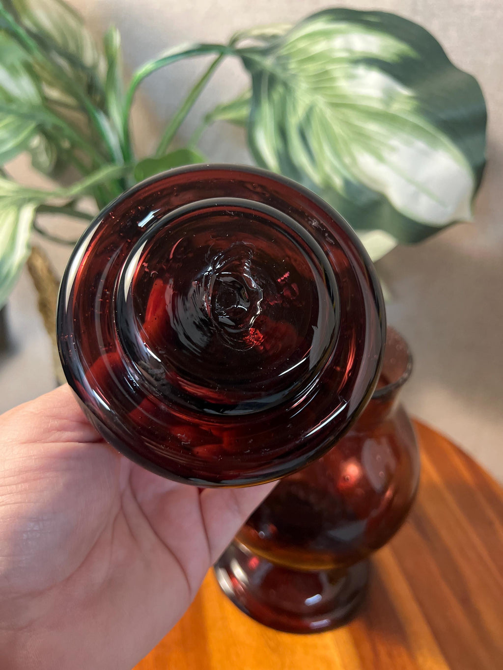 Vintage French Biot Amethyst Bubble Glass Sweets Candy Apothecary Jar