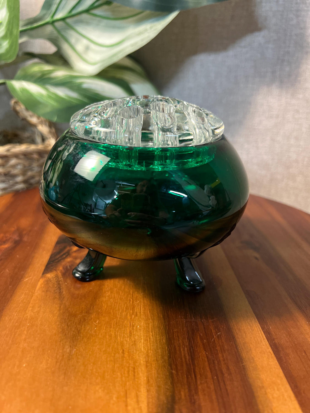 Vintage 1950's Viking Evergreen Flowerlite Frog 4 1/4" with Frog