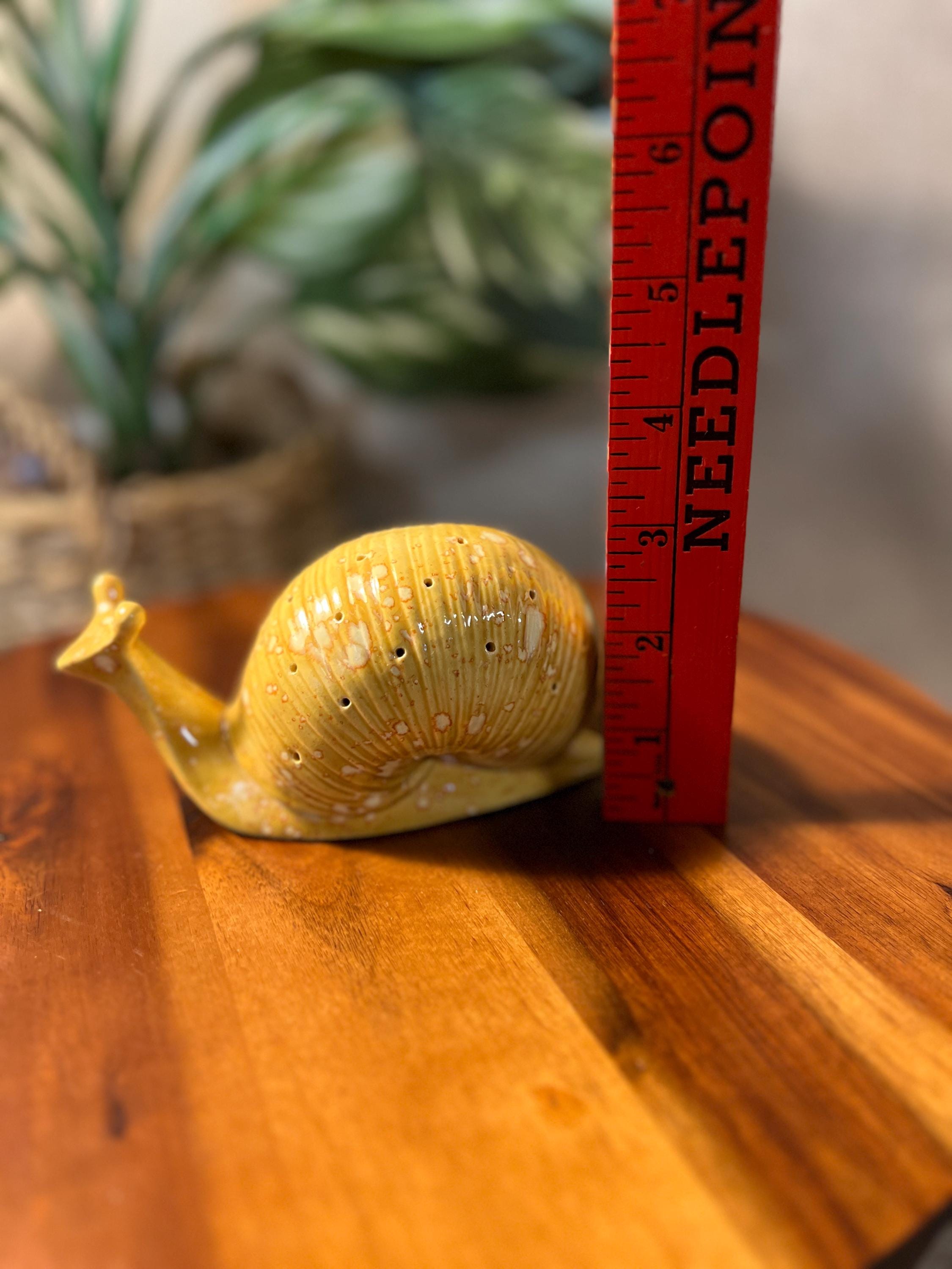 Vintage Ceramic Snail with holes possibly hor de vours holder