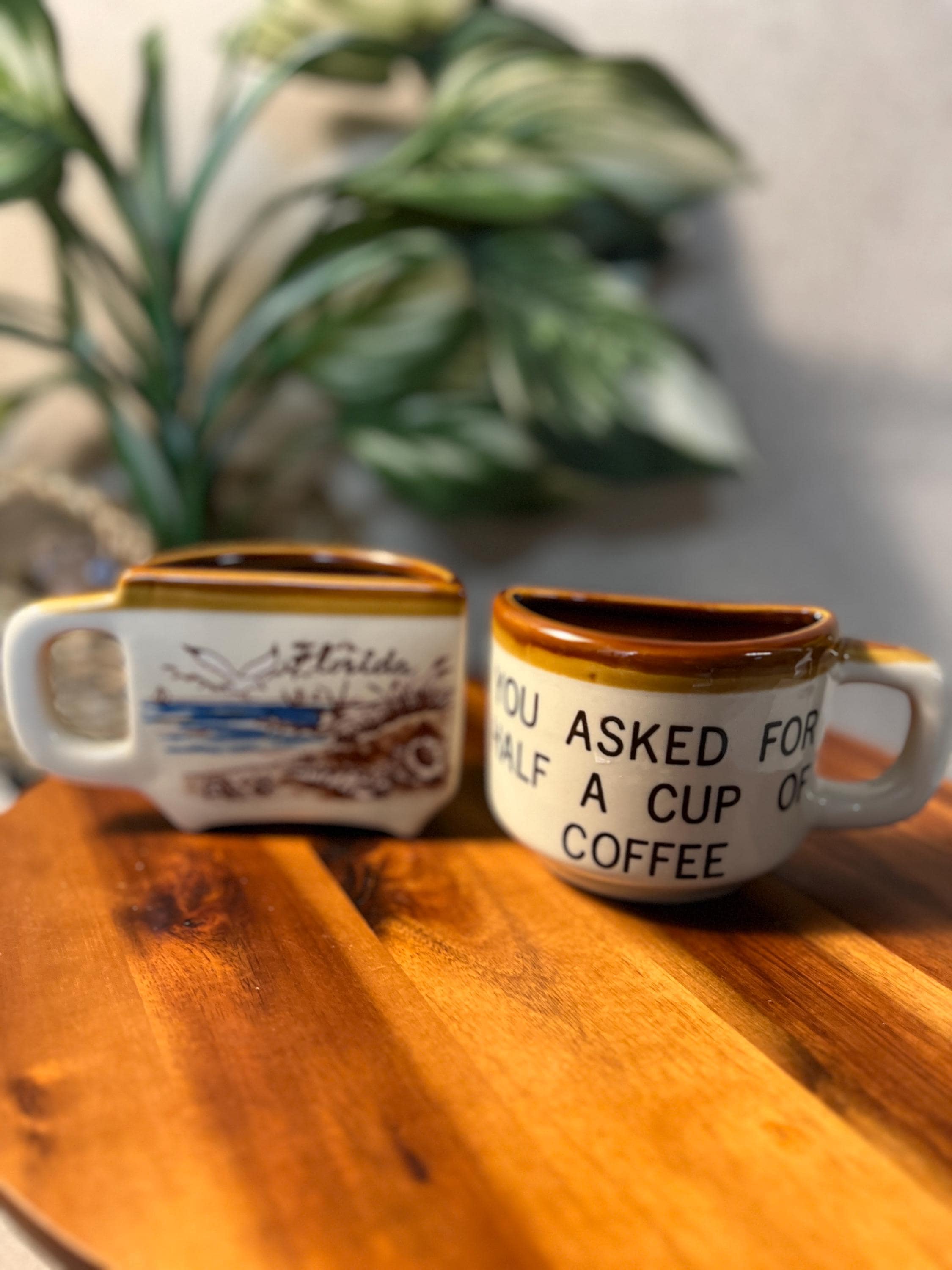 Vintage 1960s You Asked For Half A Cup of Coffee ~ Florida Souvenir