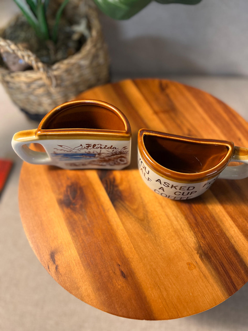 Vintage 1960s You Asked For Half A Cup of Coffee ~ Florida Souvenir