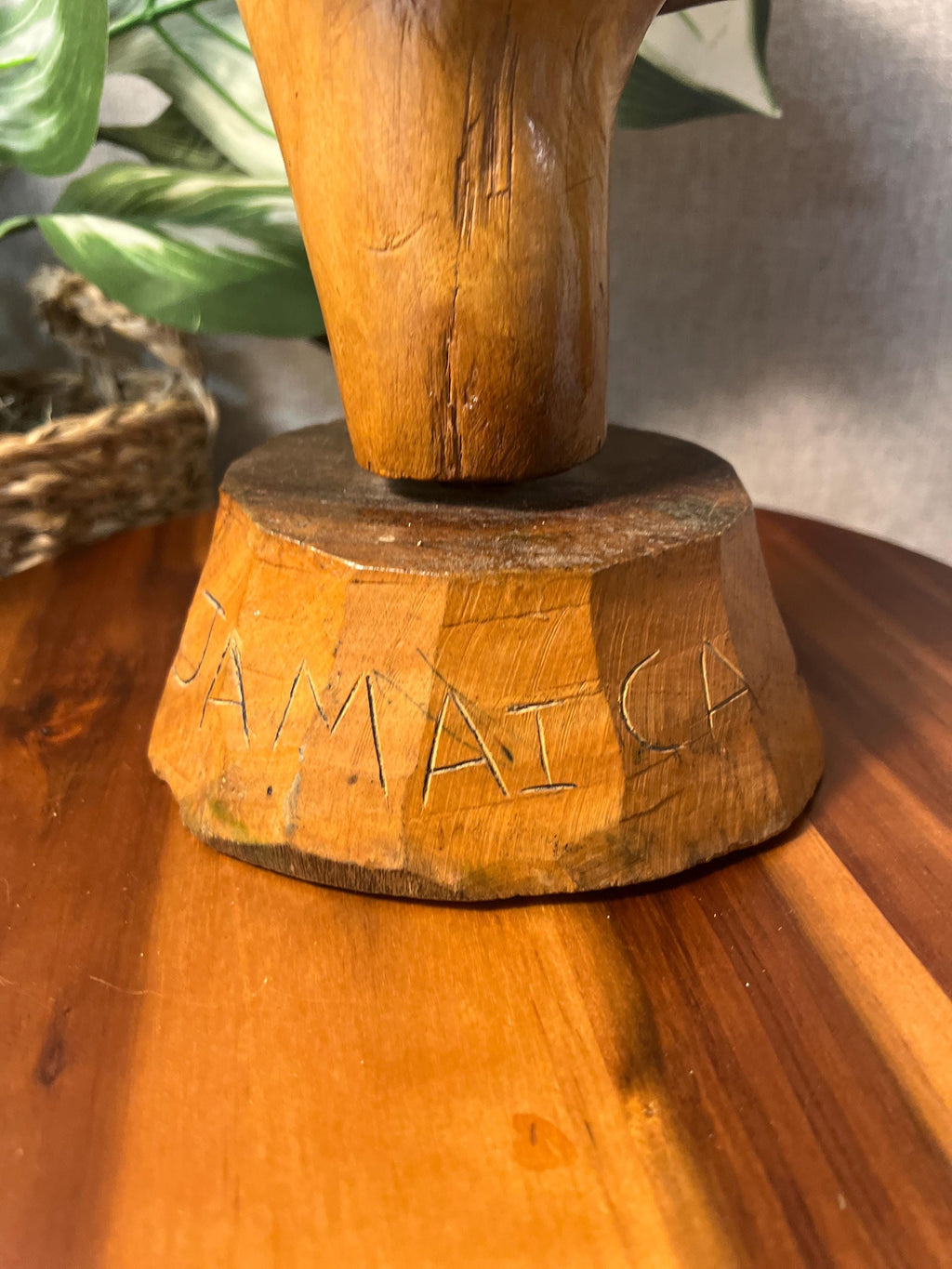 Vintage Hand Carved Whittled Birds In Tree made in Jamaica