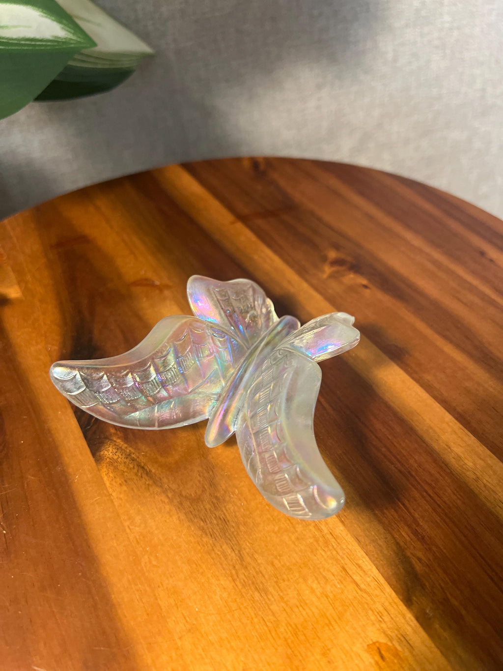 Vintage Fenton Art Glass Iridescent Butterfly Figurine Paperweight