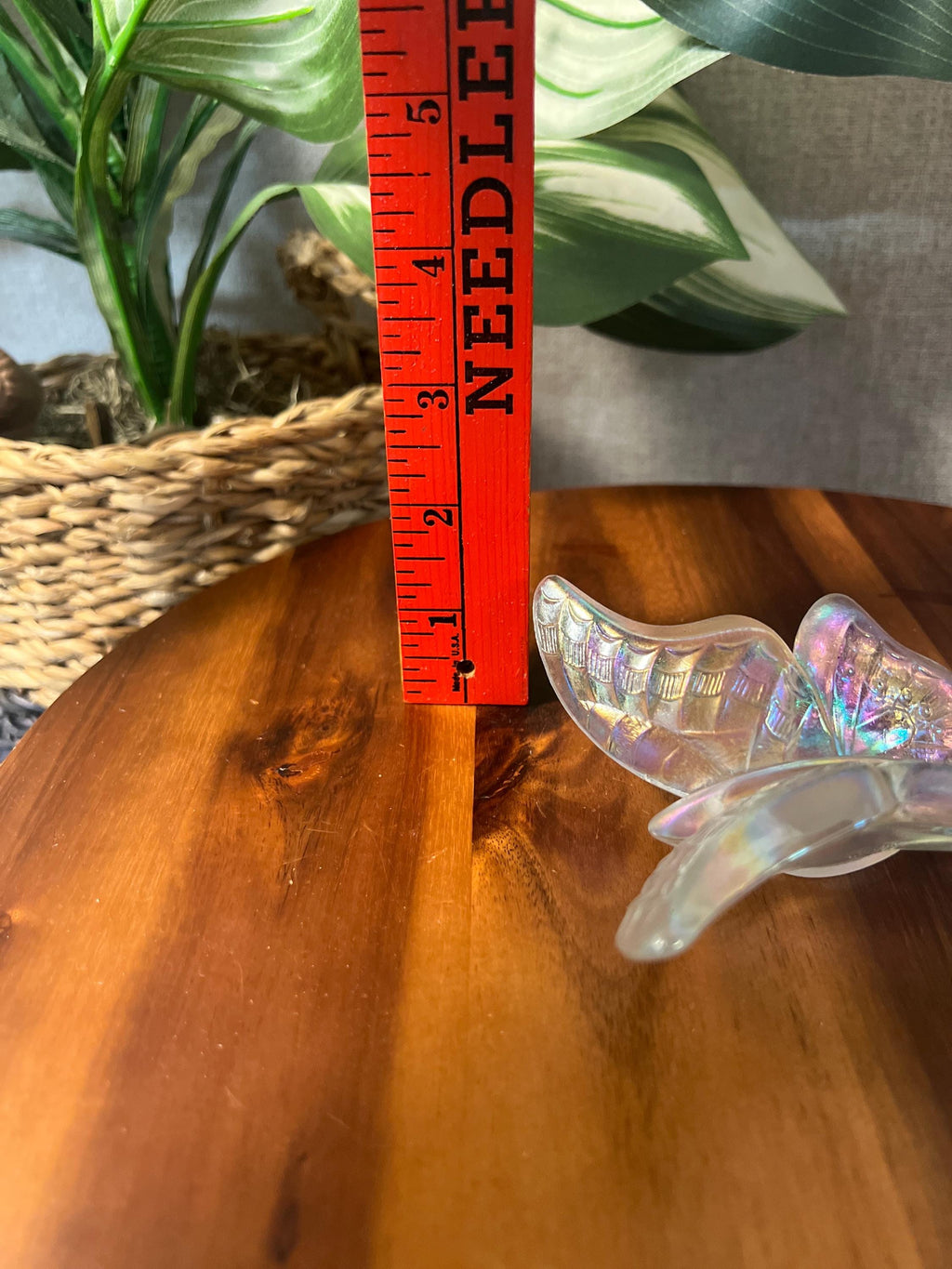 Vintage Fenton Art Glass Iridescent Butterfly Figurine Paperweight