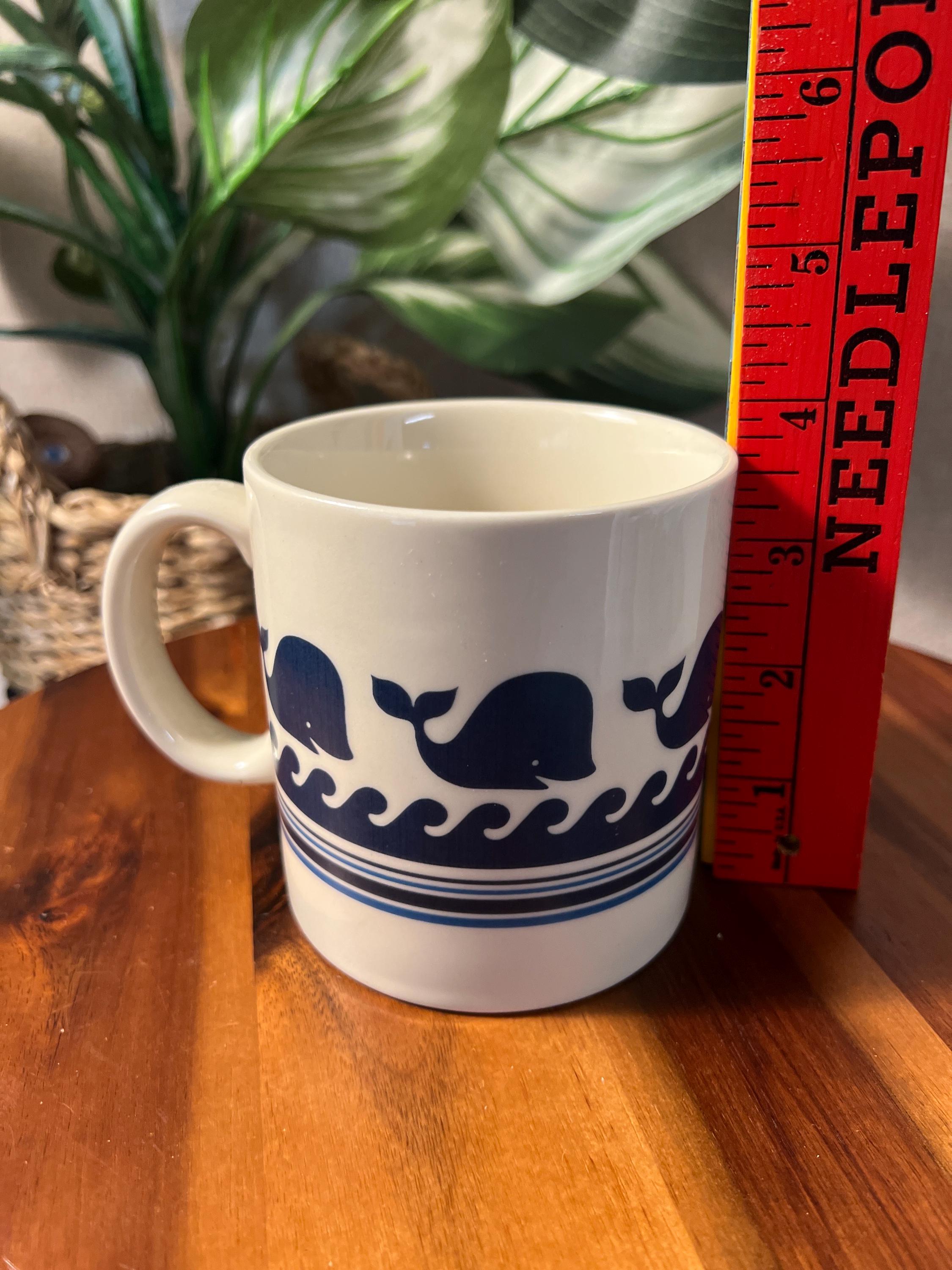 Vtg Otagiri Whale Cup Hot Beverages Japanese Handpaint 70s Hand Crafted Stoneware