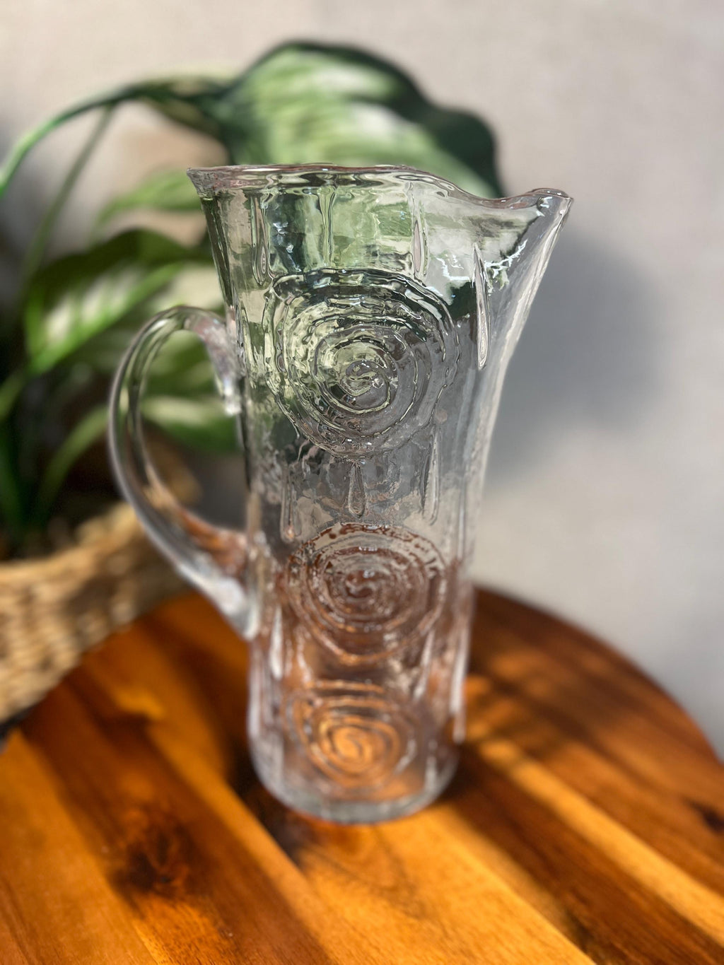 Swedish glass carafe from Björkshult is designed by Carl-Einar Borgström