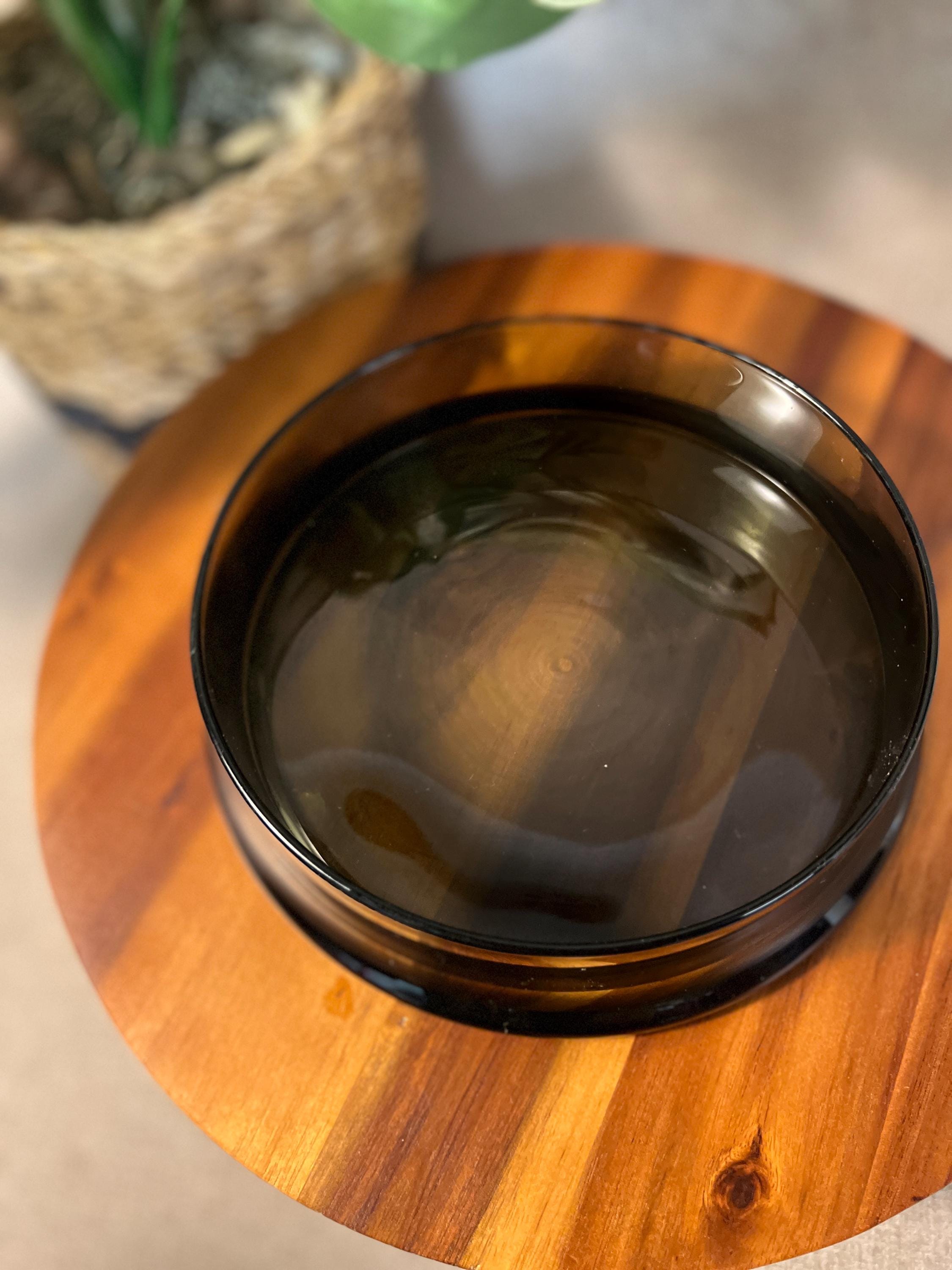 Vintage Cheese Dish w/ Smoky Glass Dome Cloche Lid