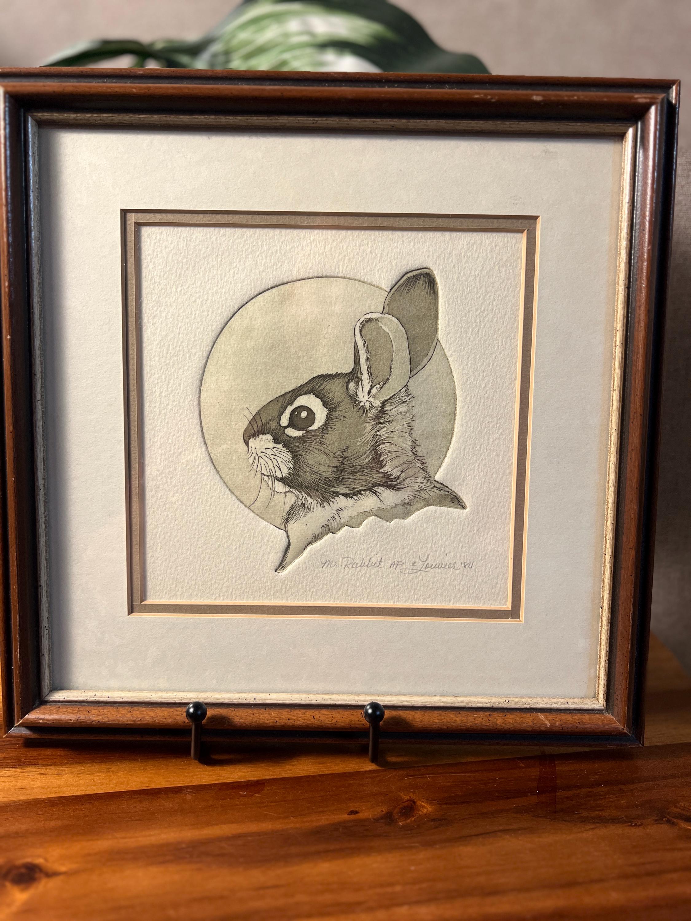Mr. Rabbit Artist Pro signed by the artist Louvier dated 1984