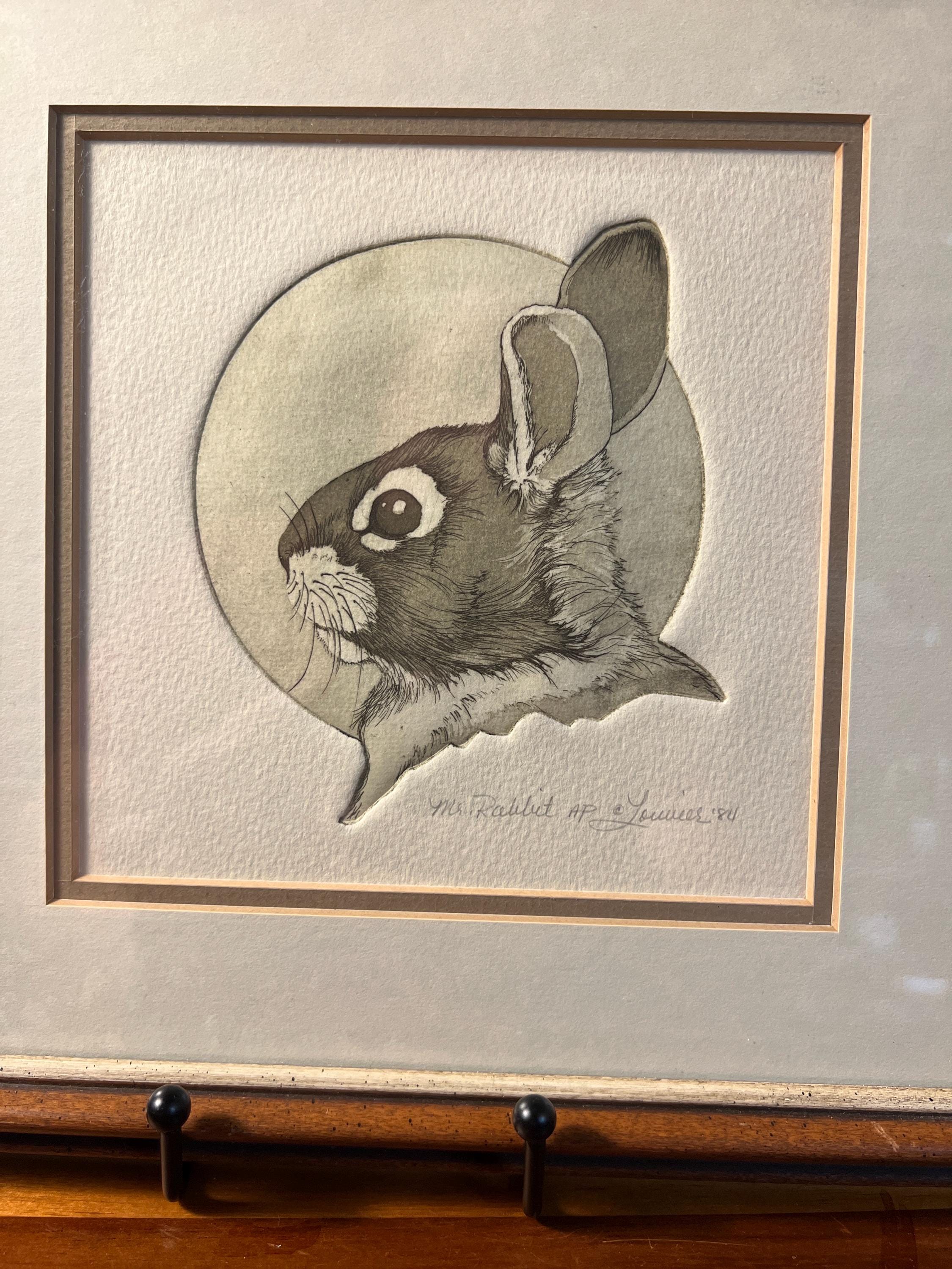 Mr. Rabbit Artist Pro signed by the artist Louvier dated 1984