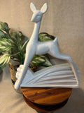 Vtg HAEGER XL 19" White DEER Figurine No. 6064