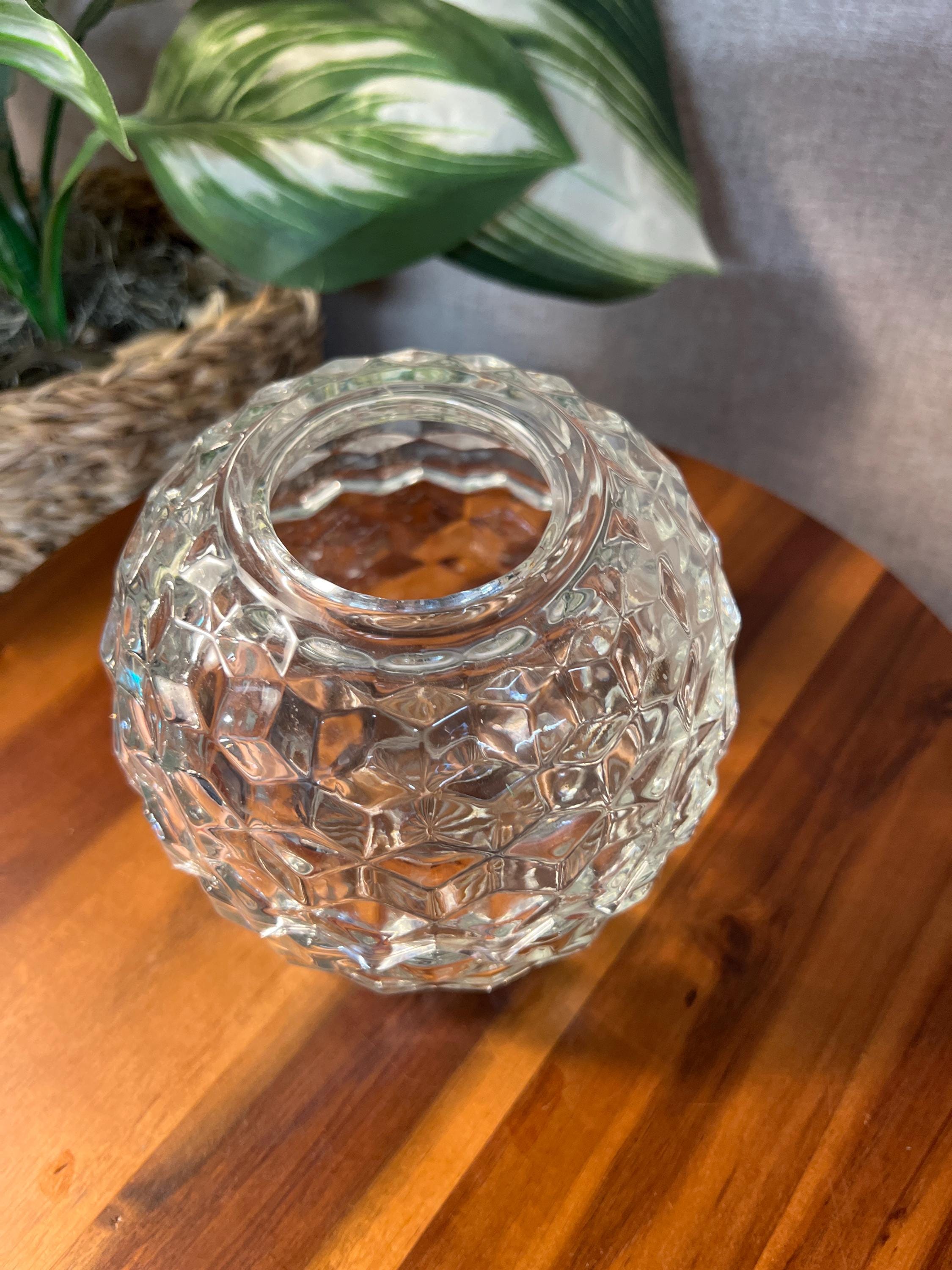 Indiana Glass HOMCO Clear Cubist Whitehall Fairy Lamp