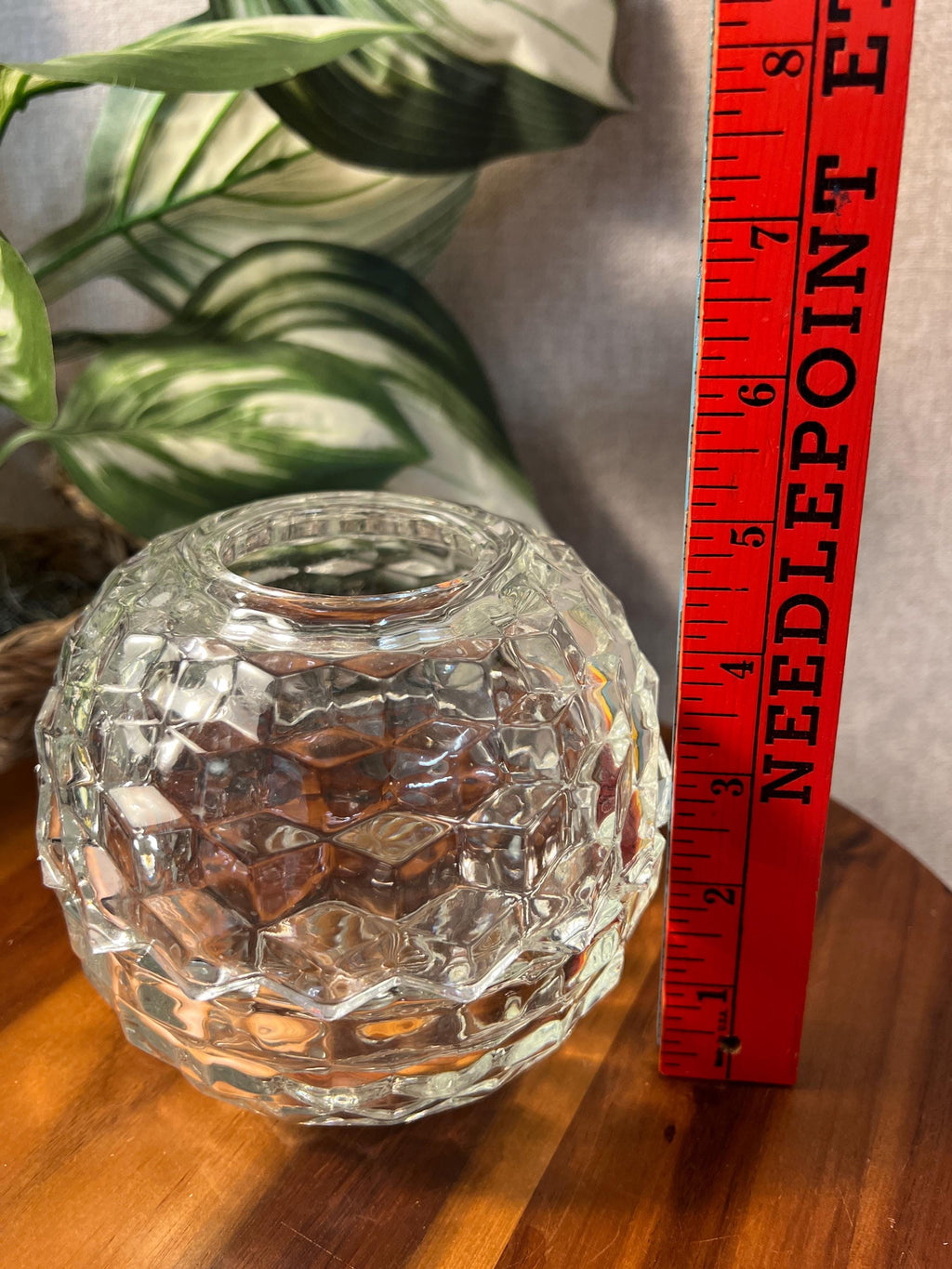 Indiana Glass HOMCO Clear Cubist Whitehall Fairy Lamp