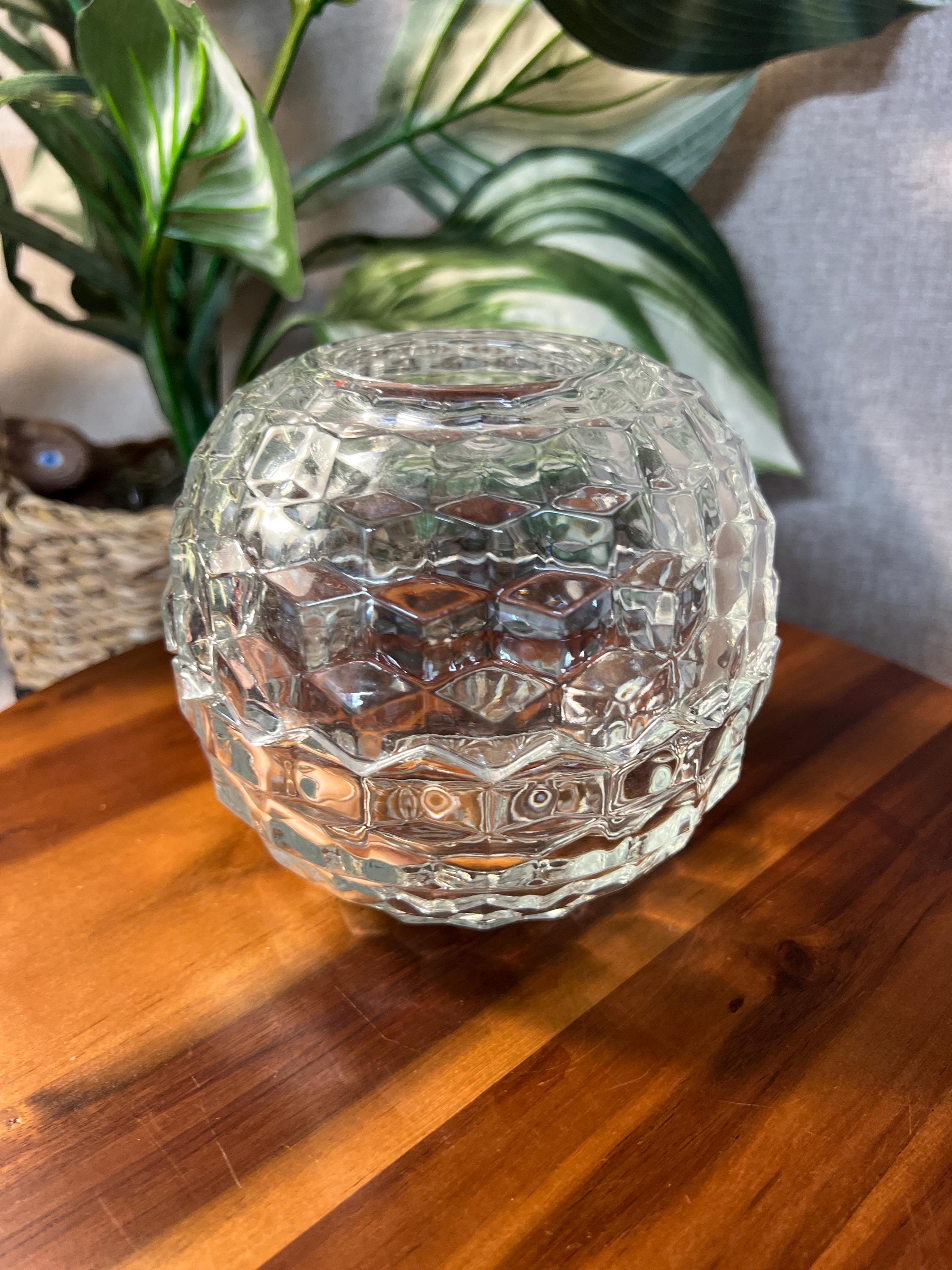 Indiana Glass HOMCO Clear Cubist Whitehall Fairy Lamp